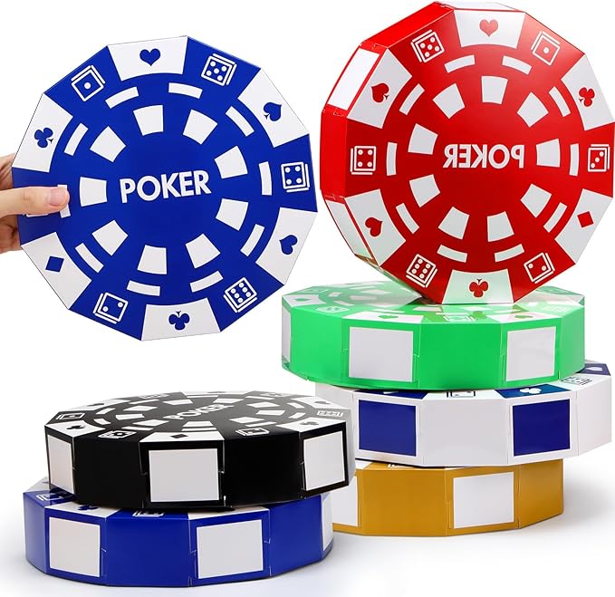 12 Pcs Casino Theme Party Decorations 9 Inch Large Poker Chip Favor