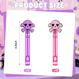 RoundFunny 24 Pcs Skull Mini Bubble Wands Skeleton Theme Party