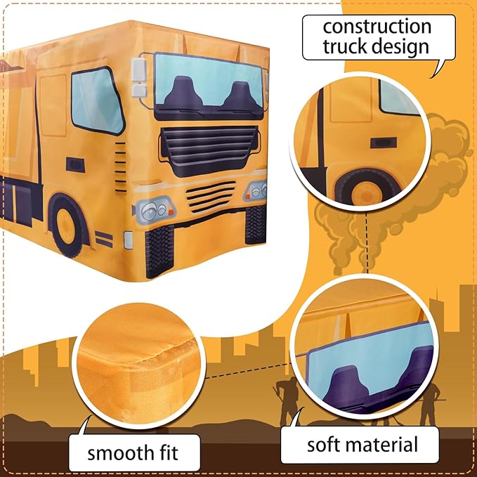 4Ft Construction Vehicle Table Cloth,Construction Birthday