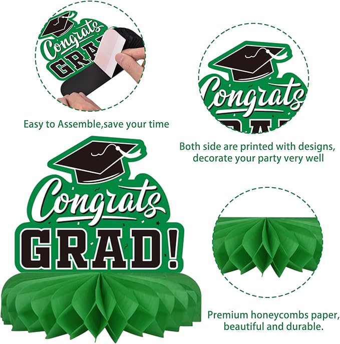 Gatherfun 9PCS Graduation Party Decorations Class of 2026 Congrats