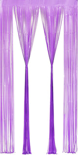BRAVESHINE Tinsel Photo Backdrop Curtains - 2Pcs 3.2x8.2ft Pastel