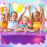 Oudain 6 Pcs Kpop Theme Party Purple & Pink & Silver Iridescent Party