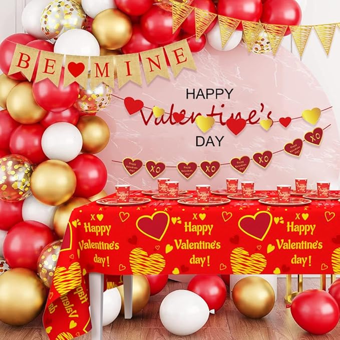 Valentine's Day Party Supplies Red Heart Love