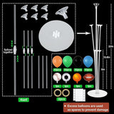 4 Sets Sports Party Balloons Stand Kit with Basketball Football