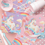 Unicorn Party Supplies Set for 16 Unicorn Birthday Decorations with