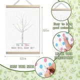 Gender Reveal Decorations Fingerprint Tree Canvas Paintings Decor #2