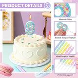 MTLEE Number 8 Birthday Candle with 12 Pcs Spiral Candles for Girls #3