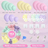 Amandir 153pcs Pastel Balloons Garland Arch Kit, Different Sizes 18