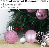 Bubblegun Pink 3.2" Large Christmas Balls - Christmas Tree Decoration