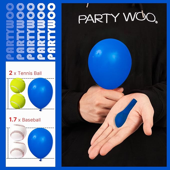 PartyWoo Royal Blue Balloons 100pcs of 5 Inch Dark Blue Latex