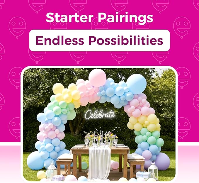 Bezente Pastel Balloons Latex Party Balloons 36 Inch - 8 Pack Jumbo