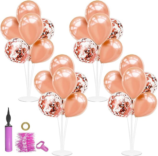 Rose Gold Balloon Stand Centerpiece Table Decorations for Birthday