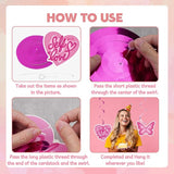 SOLDAY 20Pcs Pink Birthday Hanging Decorations Pink Girls Party Foil