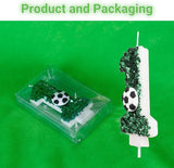 Soccer Candle 3 Number Candle,3rd Birthday Candle Soccer Them Glitter