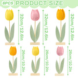 Paper Jazz 6 Pcs Tulip Centerpiece for Table Spring Felt Tulip