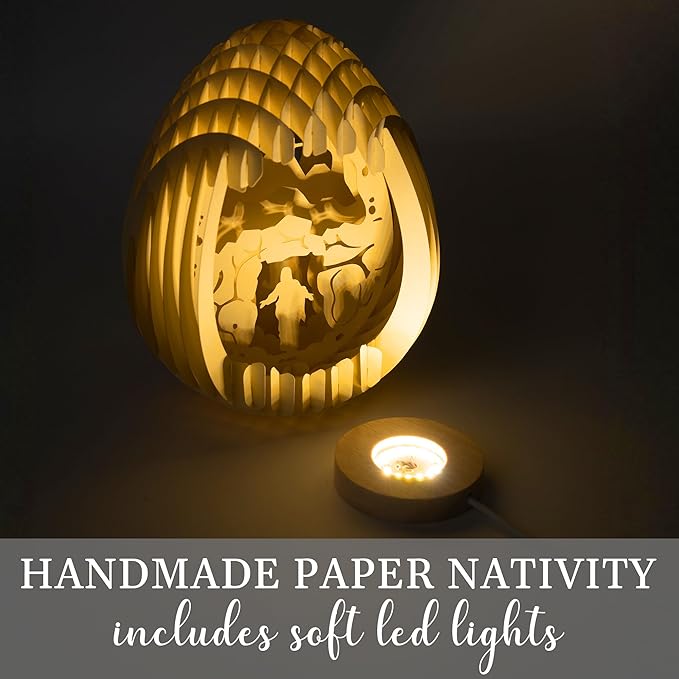 Lighted Easter Egg Centerpieces for Tables Indoor Resurrection Scene