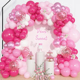 Ouddy Life 157 Pcs Pink Balloons Arch Garland Kit, Hot Metallic Light