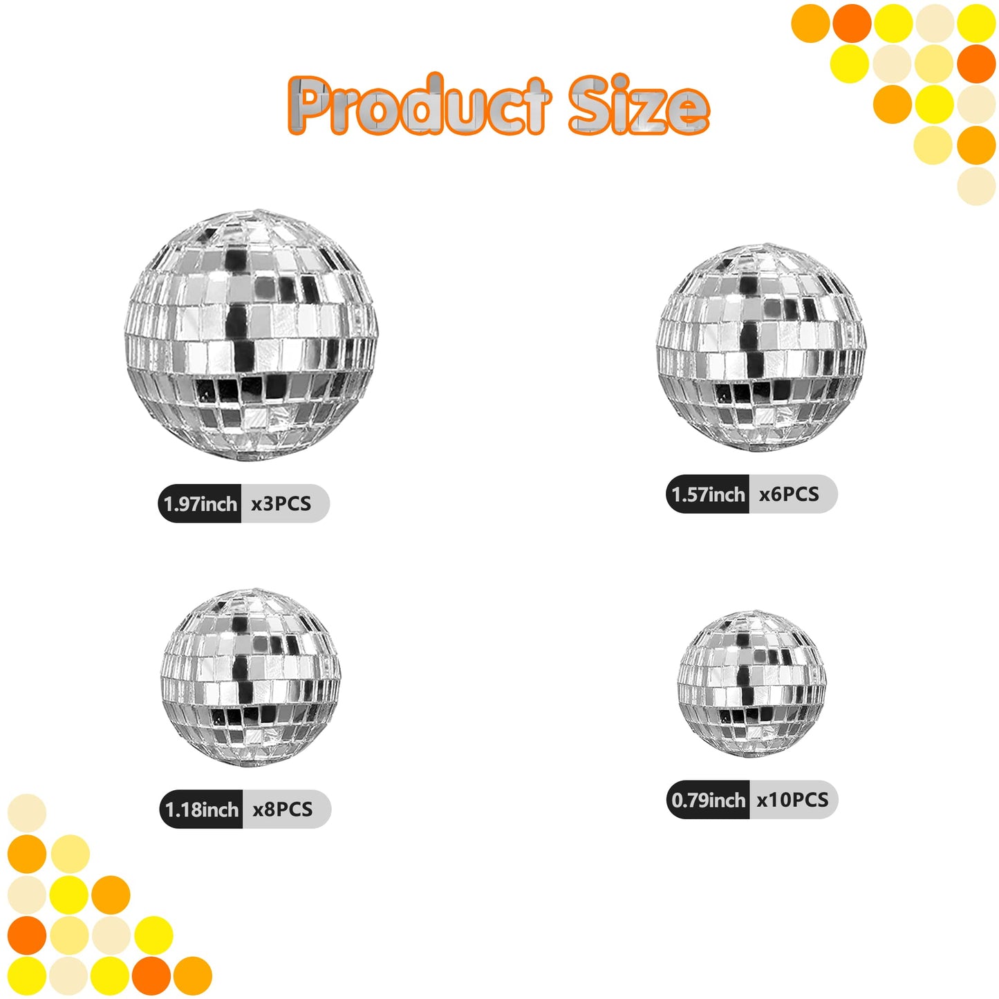 27 PCS Disco Ball Cake Decoration Mirror Ball Cake Topper 70s Disco