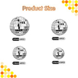 27 PCS Disco Ball Cake Decoration Mirror Ball Cake Topper 70s Disco