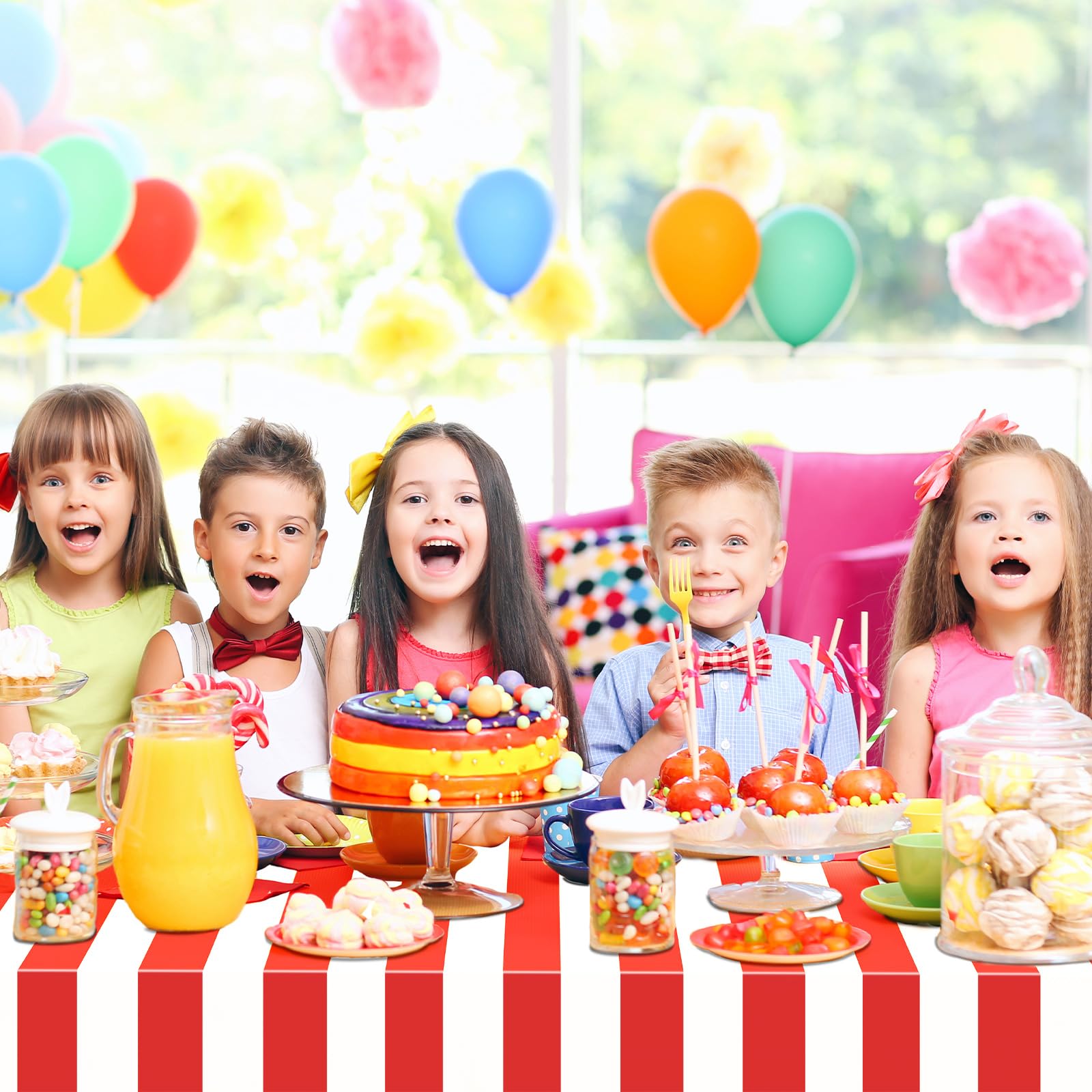 Carnival Theme Party Decorations Tablecloths, Circus Plastic Table