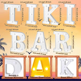 7 Pcs Hawaiian Luau Tiki Party Decoration Tiki Bar LED Light Sign