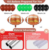 2 Sets Football Party Balloon Column Stand Kit With 102 Rugby Foil