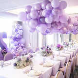 PartyWoo Pearl Lavender Balloons 140pcs Different Sizes Pack of 18 12