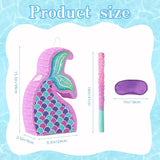 Mermaid Tail Pinata with Stick and Blindfold Mermaid Pinata for