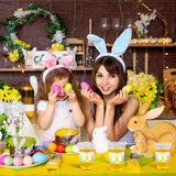60 Pieces 16oz Easter Bunny Disposable Plastic Cups for Easter Party