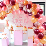 OuMuaMua Rose Gold Balloons Burgundy Balloons Kit, 62Pcs Burgundy