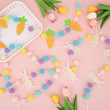 Easter Decorations Bunny Rabbit Banner Pastel Rainbow Pom Pom