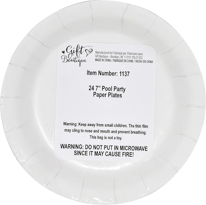 122 Pcs Pool Party Supplies Set Paper Plate Cup Napkin for Summer