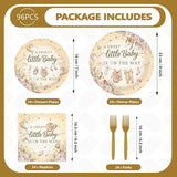 96Pcs Neutral Boho Baby Shower Party Decorations A Sweet Little Baby
