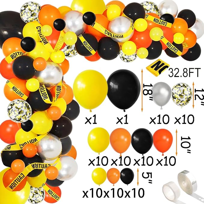 345 Pcs Construction 1st Birthday Party Supplies Dump Truck One Year