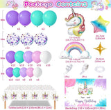 Unicorn Birthday Decorations Party Supplies for Girls Purple Unicorn