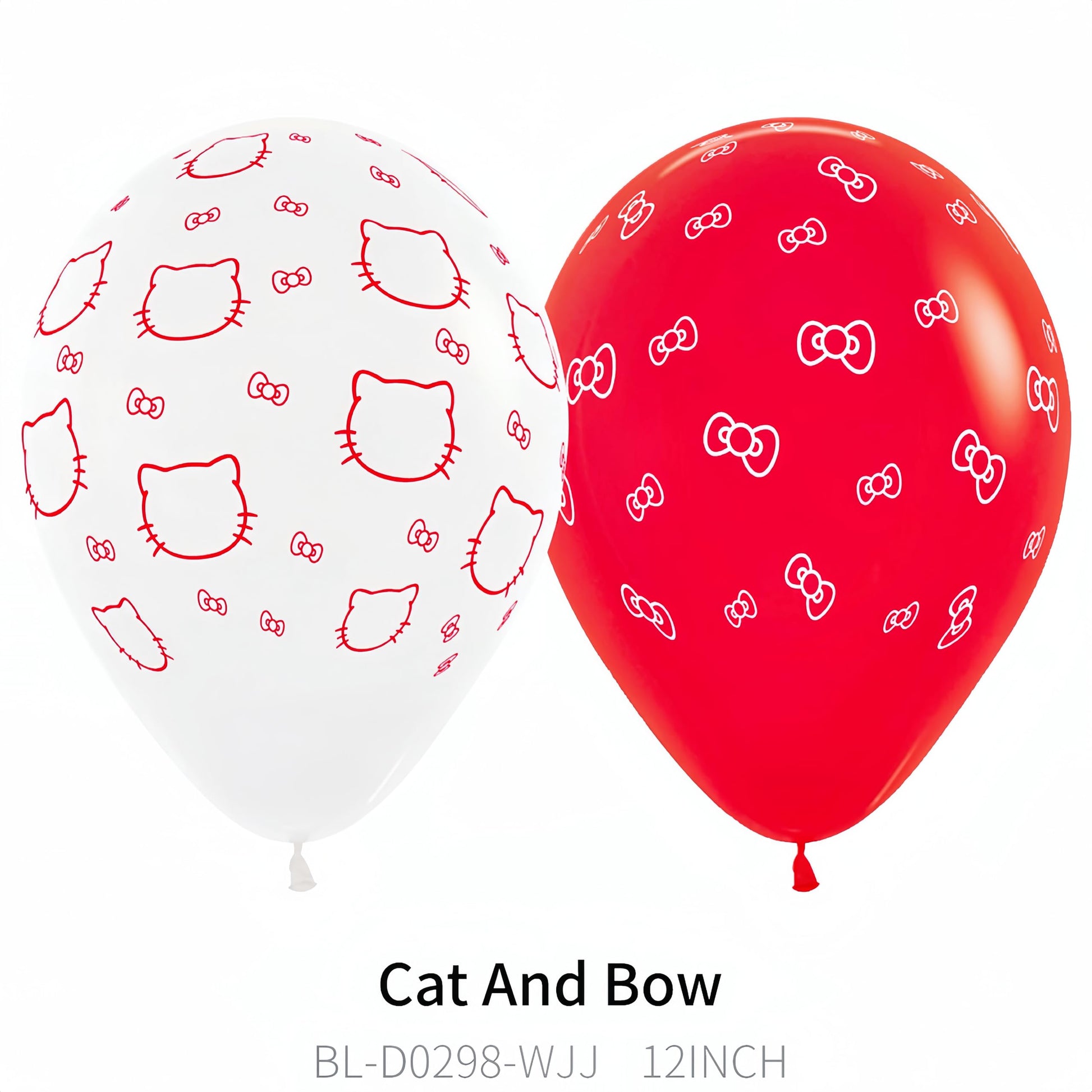 22 PCS Cat Kitty Balloons/Bow Balloons for Girls Kitty Theme