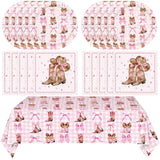 Cowgirl Birthday Party Decorations, 41Pcs Coquette Bow Cowgirl Paper