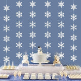 Snowflake Snow White-Silver Christmas Party-Decorations Garland -