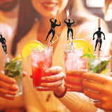 36 Pcs Bachelorette Straws, Funny Male Dancer Drinking Straws for