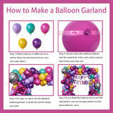 167PCS Purple Pink Teal K-Pop Music Themed Birthday Decorations with