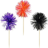 Gyufise 30Pcs Foil Firework Cupcake Toppers Sparkle Tinsel Cake #17
