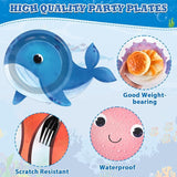 48Pcs Ocean Animal Shaped Paper Plates Under the Sea Party Supplies