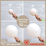 PartyWoo White Sand Balloons 50 pcs 12 Inch Beige Cream Ivory Latex