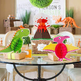 12 Pieces Dinosaur Party Honeycomb Centerpieces Table Decorations