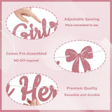 A Sweet Little Girl is on Her Way Banner - Pink Bow Baby Shower