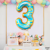 KatchOn, Huge Donut Number 3 Balloon - 40 Inch | Number 3 Donut