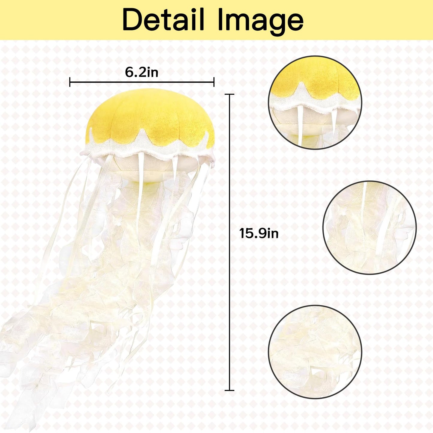 KAYBOBEZK Jellyfish Plush, Jellyfish Stuffed Animal Toy, Simulation