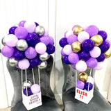 Purple Gold Balloon Garland Arch Kit, Metallic Gold and Latex Purple