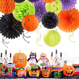 Black Green Orange Purple Halloween Birthday Party Decorations 21pcs