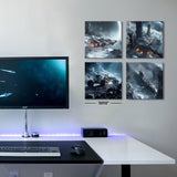 Cyberpunk Space Wall Decor Science Fiction Themed Astronaut Wall Art